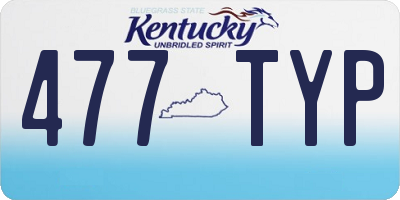 KY license plate 477TYP