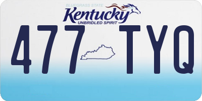 KY license plate 477TYQ