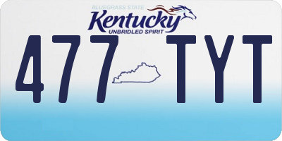 KY license plate 477TYT