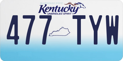 KY license plate 477TYW