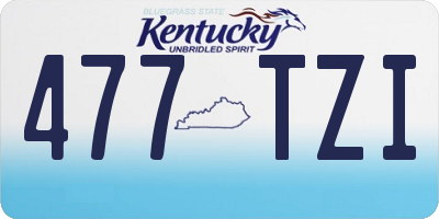 KY license plate 477TZI