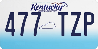 KY license plate 477TZP