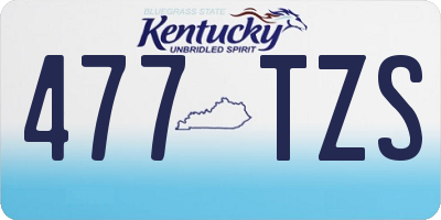 KY license plate 477TZS