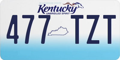 KY license plate 477TZT