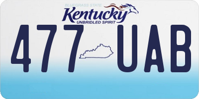 KY license plate 477UAB