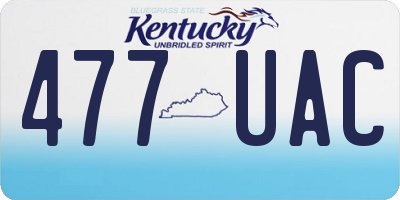 KY license plate 477UAC
