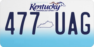 KY license plate 477UAG