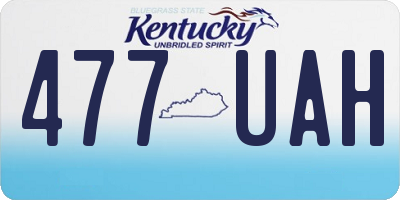 KY license plate 477UAH