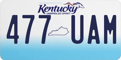 KY license plate 477UAM