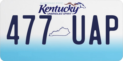 KY license plate 477UAP
