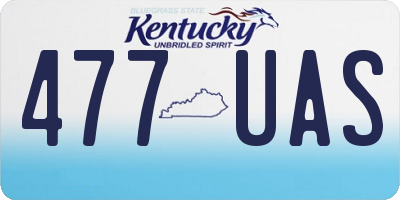 KY license plate 477UAS
