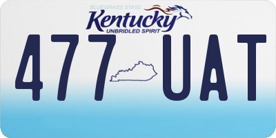 KY license plate 477UAT