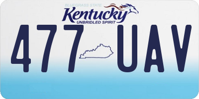 KY license plate 477UAV