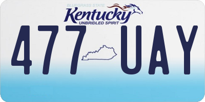 KY license plate 477UAY