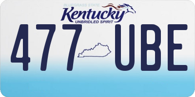 KY license plate 477UBE