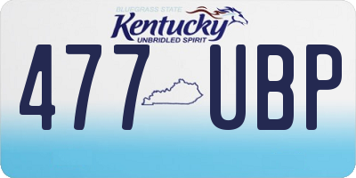 KY license plate 477UBP