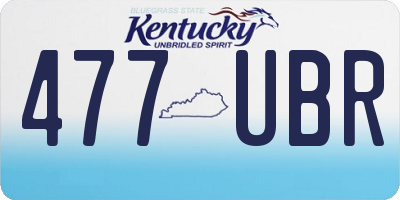 KY license plate 477UBR
