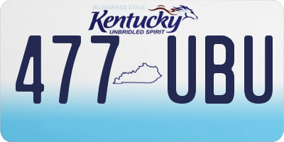 KY license plate 477UBU