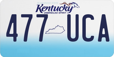 KY license plate 477UCA