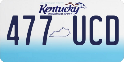 KY license plate 477UCD