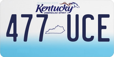 KY license plate 477UCE