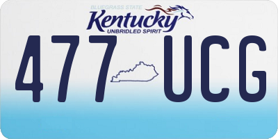 KY license plate 477UCG