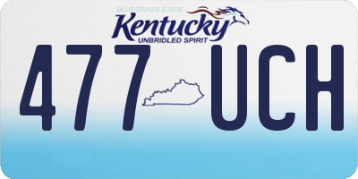 KY license plate 477UCH