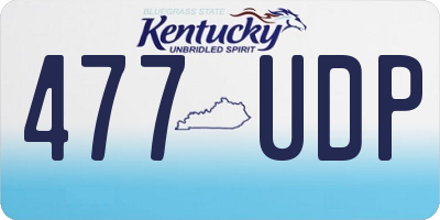 KY license plate 477UDP