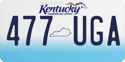 KY license plate 477UGA
