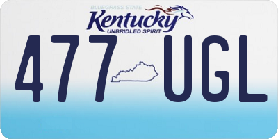 KY license plate 477UGL