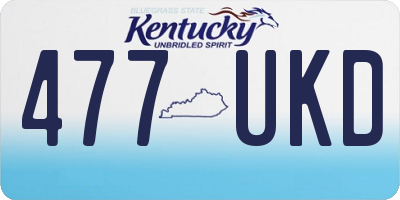 KY license plate 477UKD
