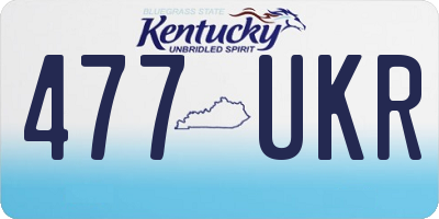 KY license plate 477UKR