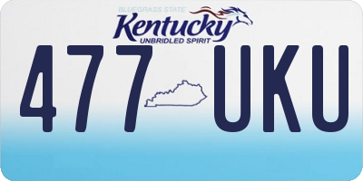 KY license plate 477UKU