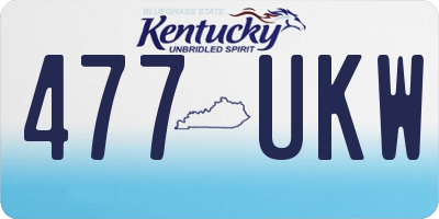 KY license plate 477UKW