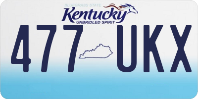 KY license plate 477UKX