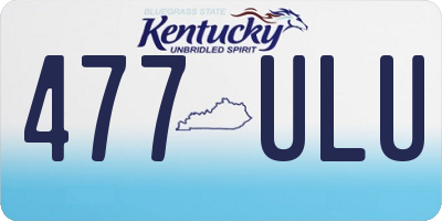 KY license plate 477ULU