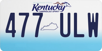 KY license plate 477ULW