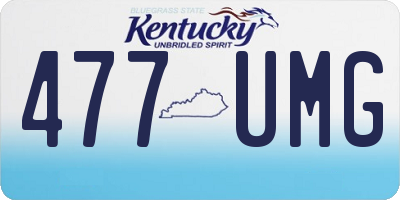 KY license plate 477UMG