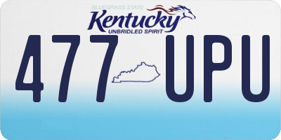 KY license plate 477UPU