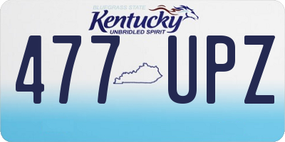 KY license plate 477UPZ