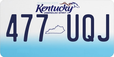 KY license plate 477UQJ