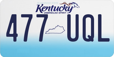 KY license plate 477UQL