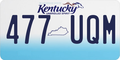 KY license plate 477UQM