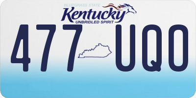 KY license plate 477UQO
