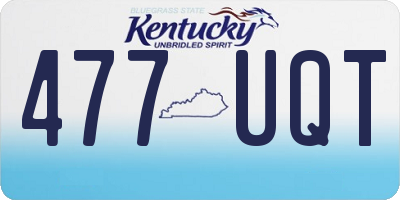 KY license plate 477UQT