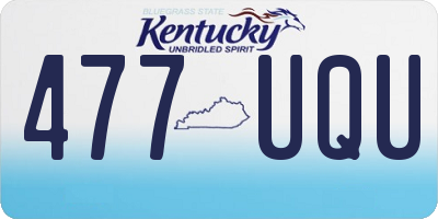 KY license plate 477UQU
