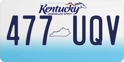 KY license plate 477UQV