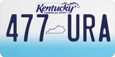 KY license plate 477URA