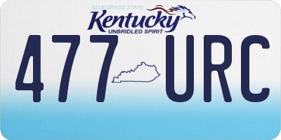 KY license plate 477URC