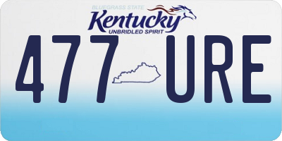 KY license plate 477URE